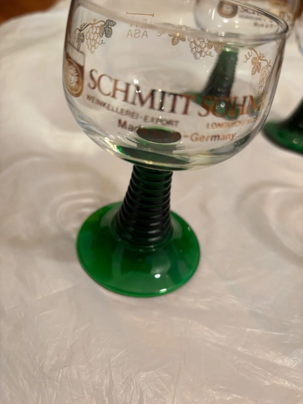 Set of 4 Schmitt Sohne Vintage Wine Glasses Goblets